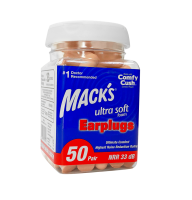Беруши MACK`S Ultra Safe Sound защита от шума до 32 дБ бежевые 50 пар