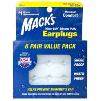 Беруші MACK`S Pillow Soft для дорослих захист від води та шуму до 22 дБ білі 6 пар