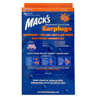 Беруши MACK`S Pillow Soft для детей защита от воды и шума до 22 дБ оранжевые 200 пар