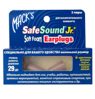 Беруши MACK`S Slim Fit Safe Sound Junior защита от шума до 29 дБ фиолетовые 2 пары