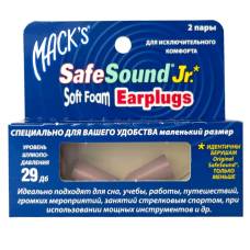 Беруши MACK`S Slim Fit Safe Sound Junior защита от шума до 29 дБ фиолетовые 2 пары