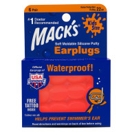Беруши MACK`S Pillow Soft для детей защита от воды и шума до 22 дБ оранжевые 6 пар