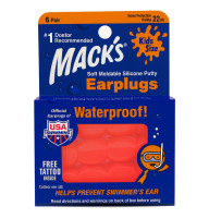Беруші MACK`S Pillow Soft для дітей захист від води та шуму до 22 дБ помаранчеві 6 пар