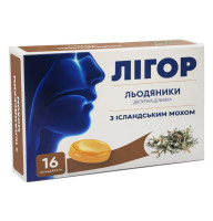 Льодяники ЛІГОР з ісландським мохом 16 шт