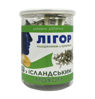 Льодяники ЛІГОР з цукром з ісландським мохом 50 шт