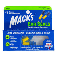 Беруши MACK`S Ear Seals защита от воды и шума до 27 дБ со съемным шнуром 1 пара