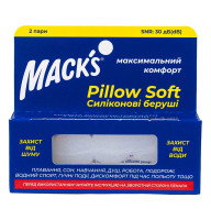 Беруши MACK`S Pillow Soft для взрослых защита от воды и шума до 30 дБ белые 2 пары