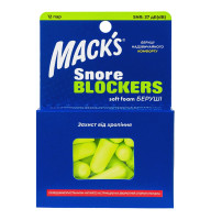 Беруші MACK`S Soft Foam Snore Blockers захист від шуму до 37 дБ 12 пар
