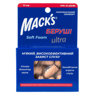 Беруши MACK`S Soft Foam Ultra защита от шума до 32 дБ бежевые 10 пар