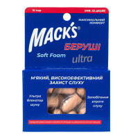 Беруші MACK`S Soft Foam Ultra захист від шуму до 32 дБ бежеві 10 пар