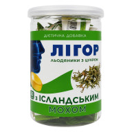 Льодяники ЛІГОР з цукром з ісландським мохом 50 шт