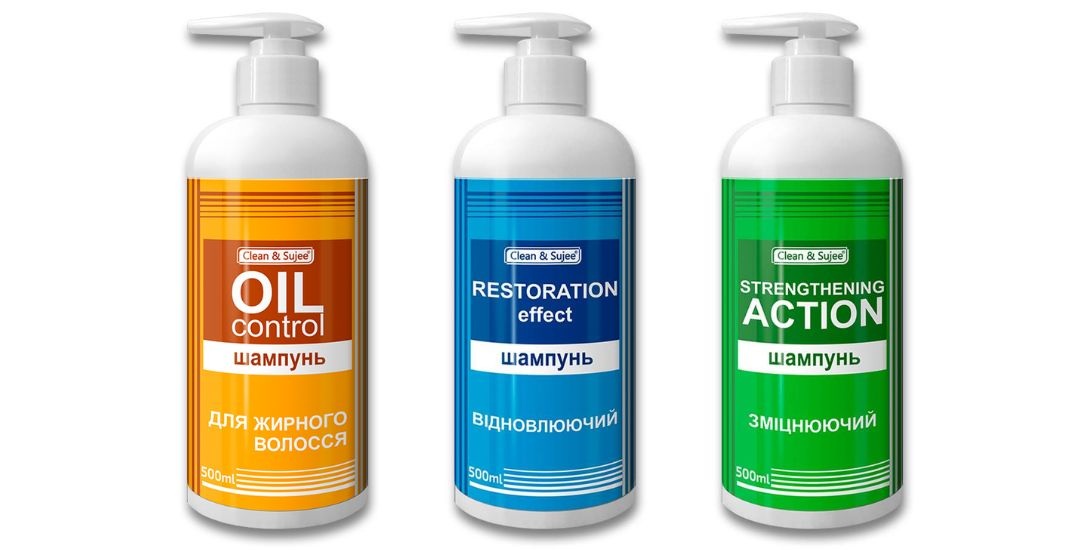 Шампуни для волос Clean & Sujee Oil Control, Restoration, Strengthening